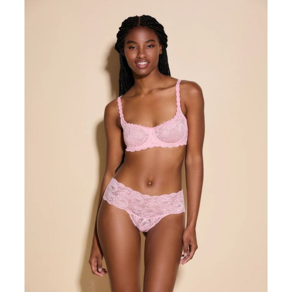 NWT Cosabella Set: Never Say Never Balconette Bra 32DD/32E & Panty S/M in Pink